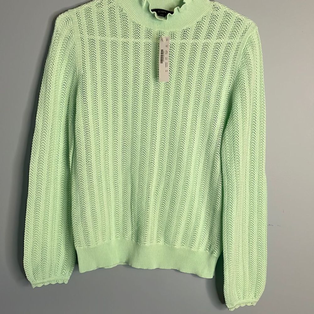 J. Crew mint Green Mock Neck XS Sweater New